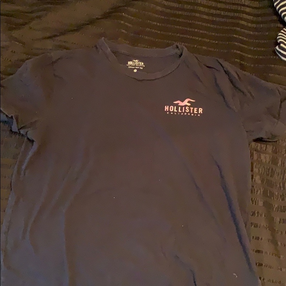 Hollister Pink and navy blue short sleeve